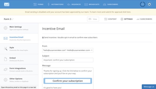 How to get Started with ConvertKit: incentive email