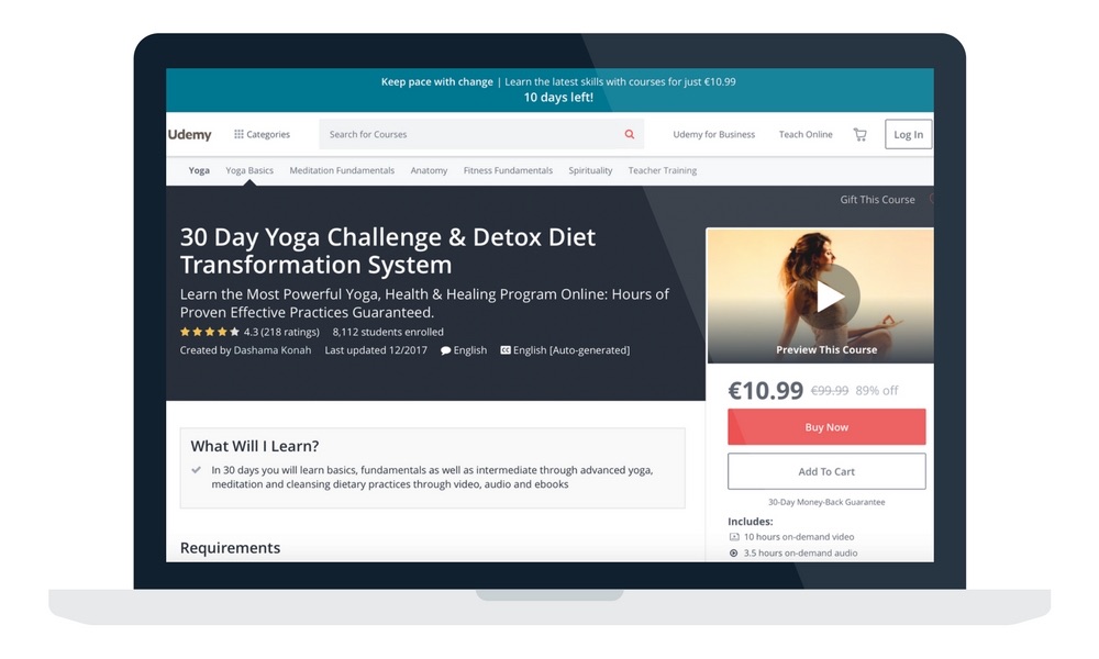 Yoga Online Course Udemy