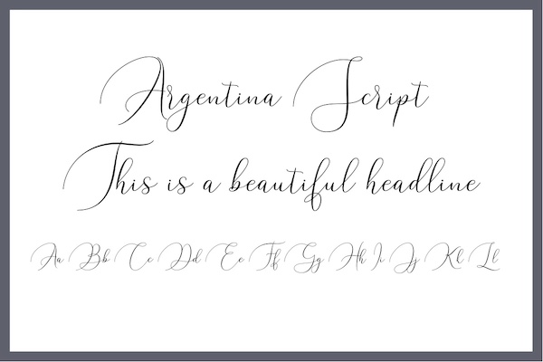 Handwritten Font Argentina Script