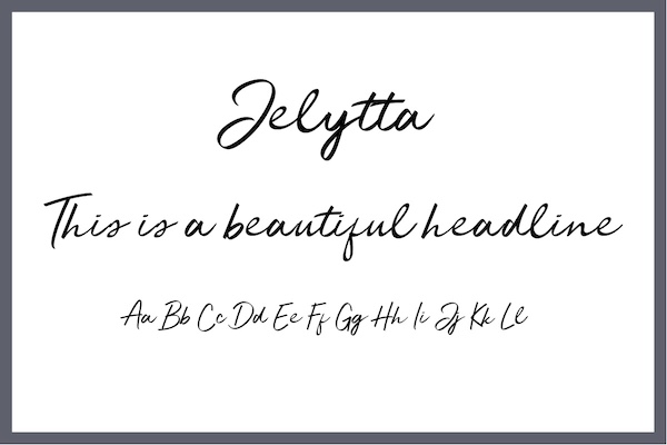 Handwritten Font Jelytta