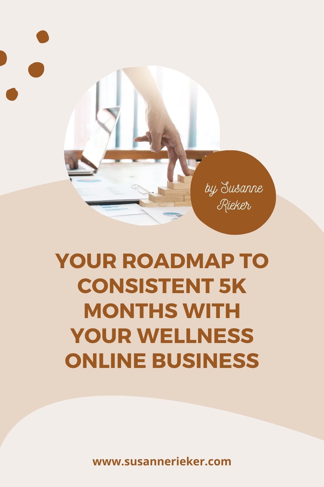 Blissful Biz Podcast | Your Roadmap To Consistent 5K Months With Your Wellness Online Business Someone working on their online business on a laptop