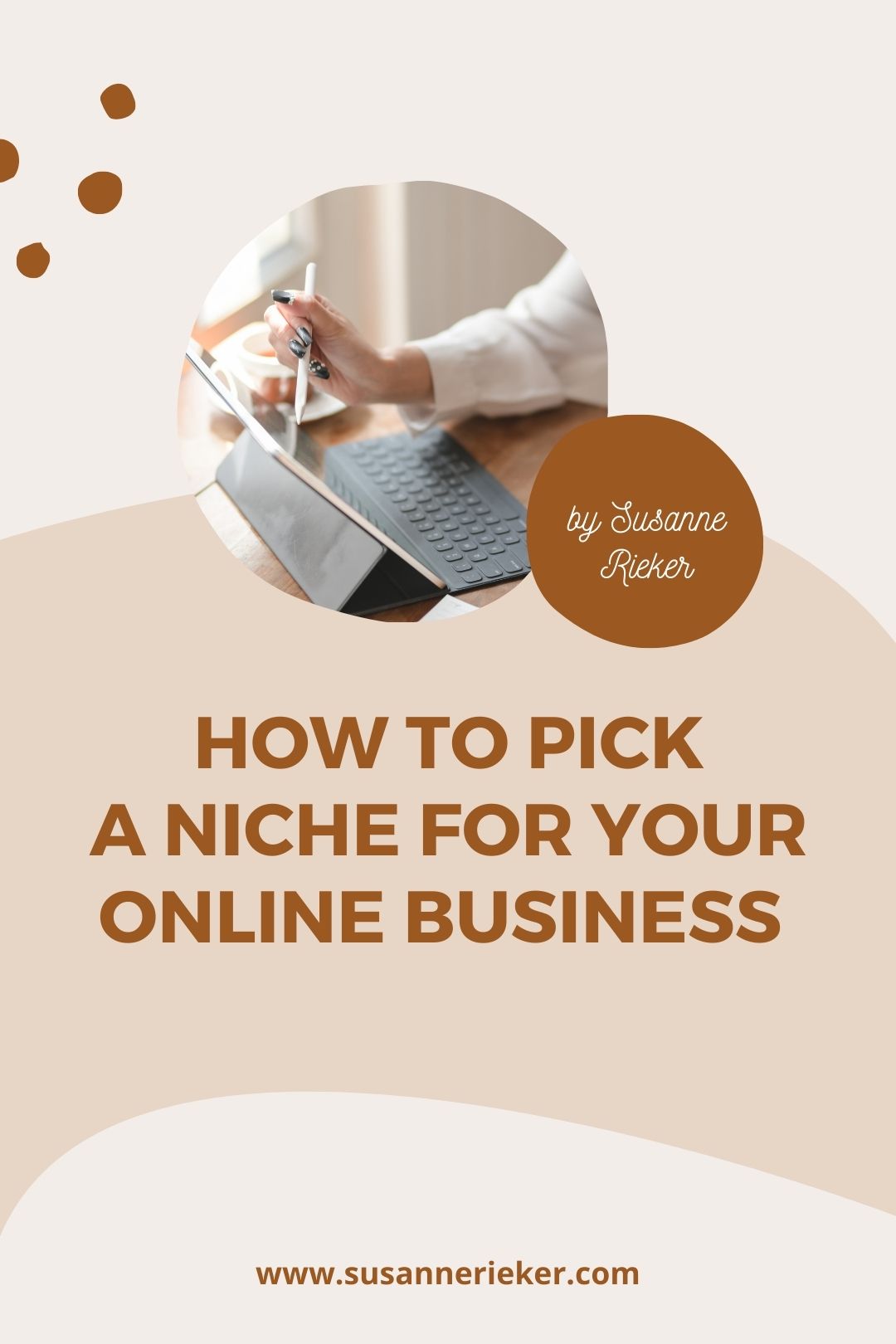 Blissful Biz Podcast | How to Find Your Niche for Your Online Business With 3 Simple Steps A woman working on her laptop researching her niche market